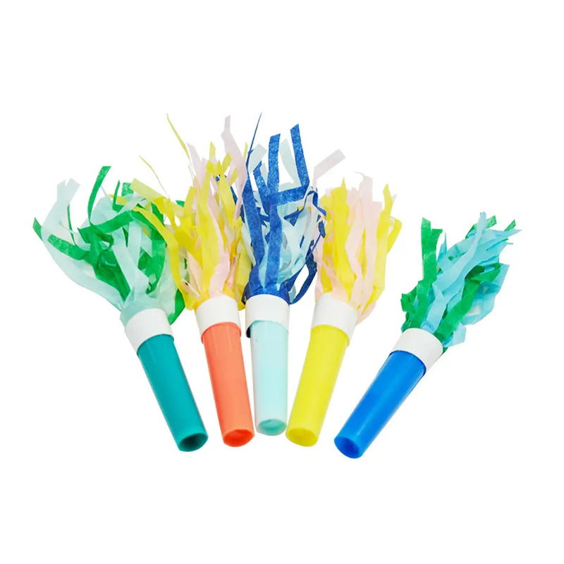 Lote de 6 Silbatos de Fiesta Multicolores