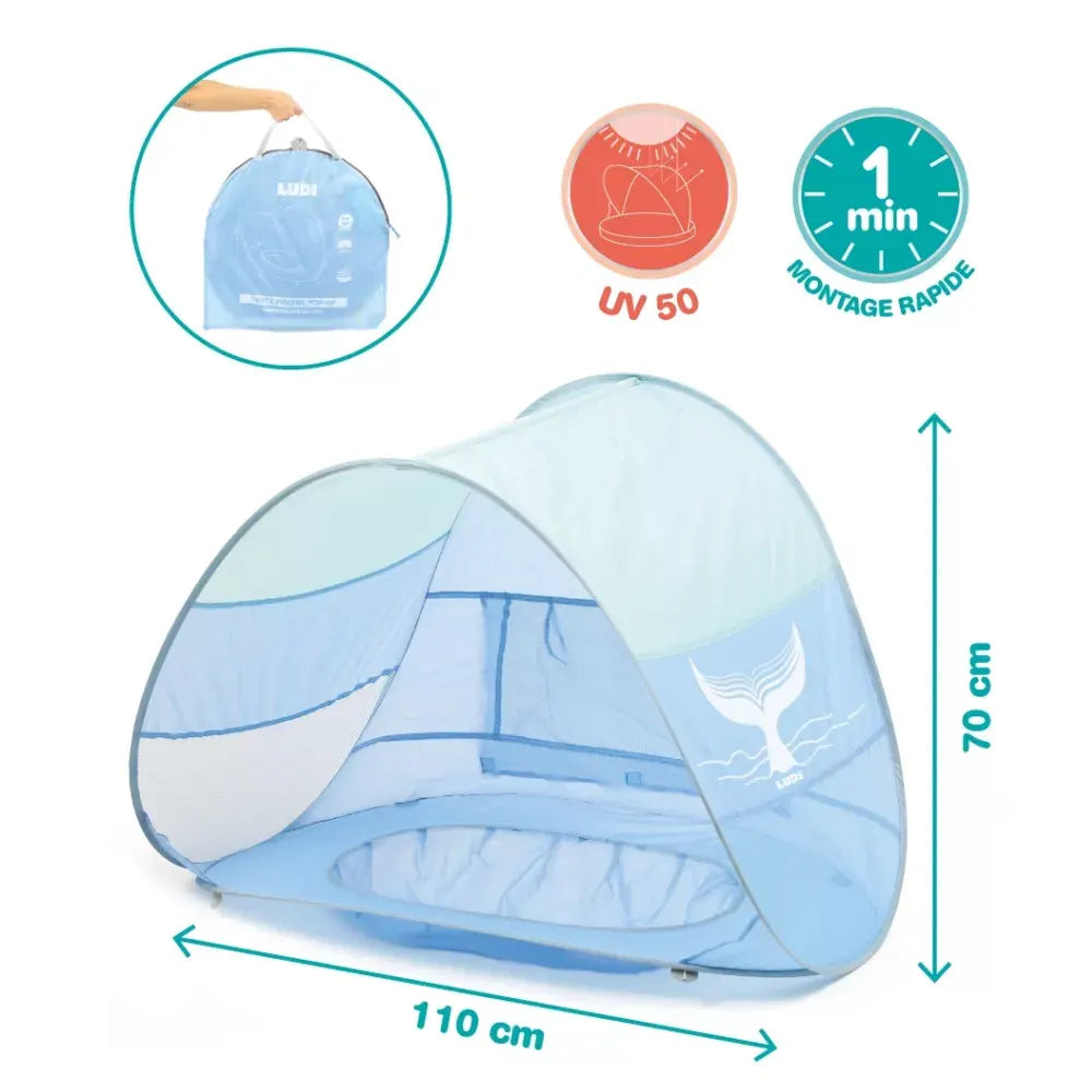 Ludi Piscine Pop-Up Multifonction avec Tente Anti-UV
