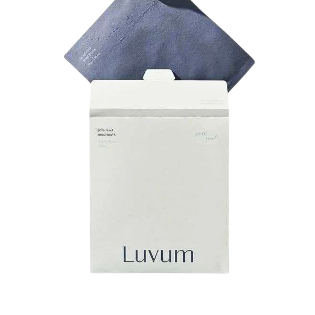 Boîte de masques en feuille à l'argile Luvum Pore Reset Mud Mask