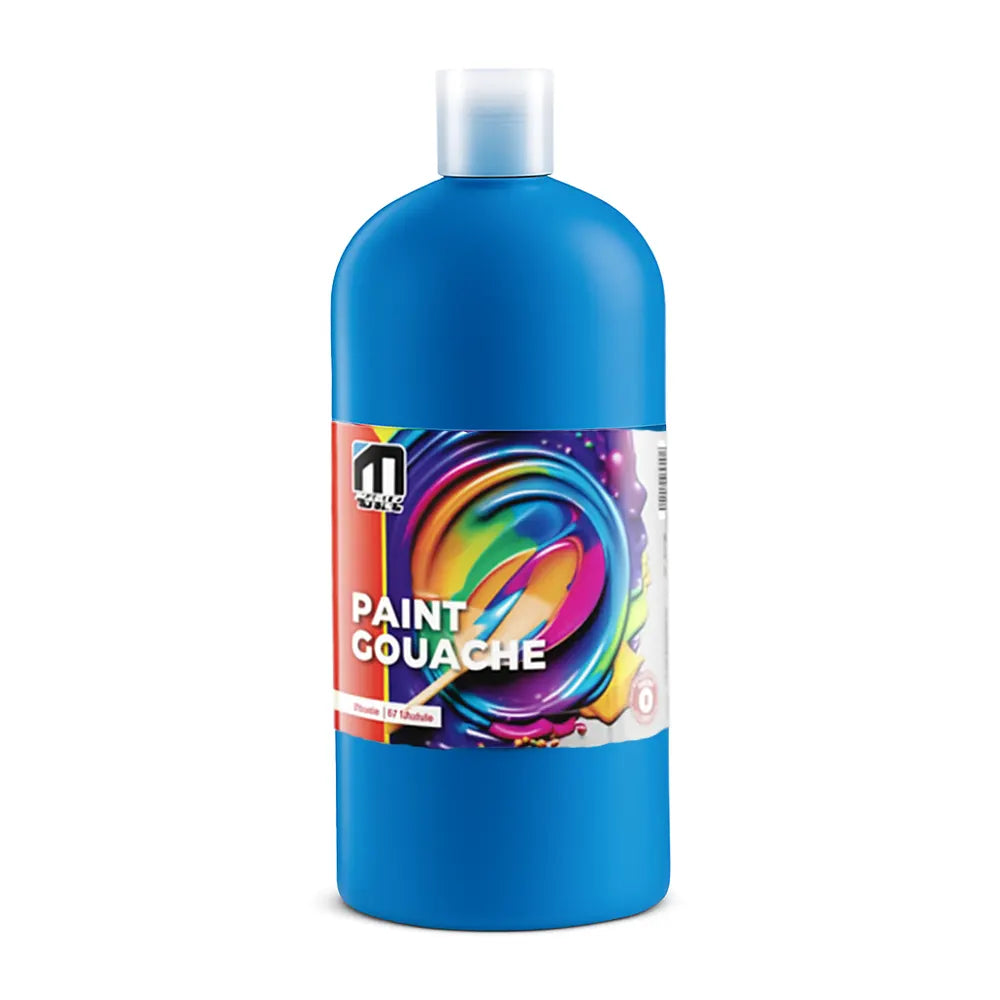 M.School Gouaches en Bouteille de 250 ml - Bleu