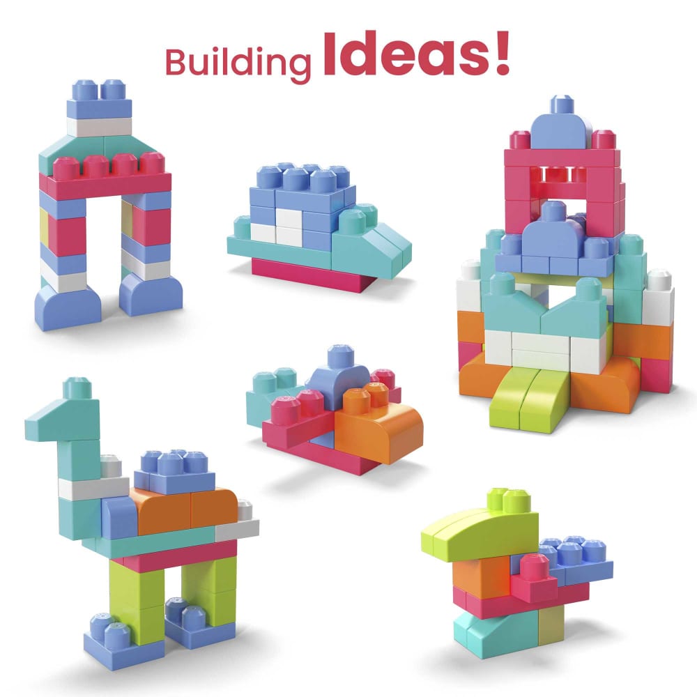 Mattel Mega Bloks Sac de 60 Blocs Rose – 1A+