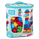 Mattel Mega Bloks Sac de 60 Blocs Bleu – 1A+