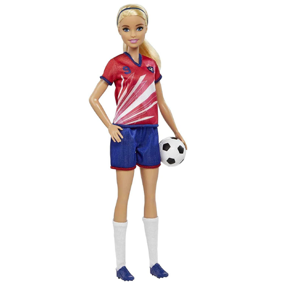 Mattel Barbie Poupée Footballeuse Blonde Maillot N°9 – 3A+