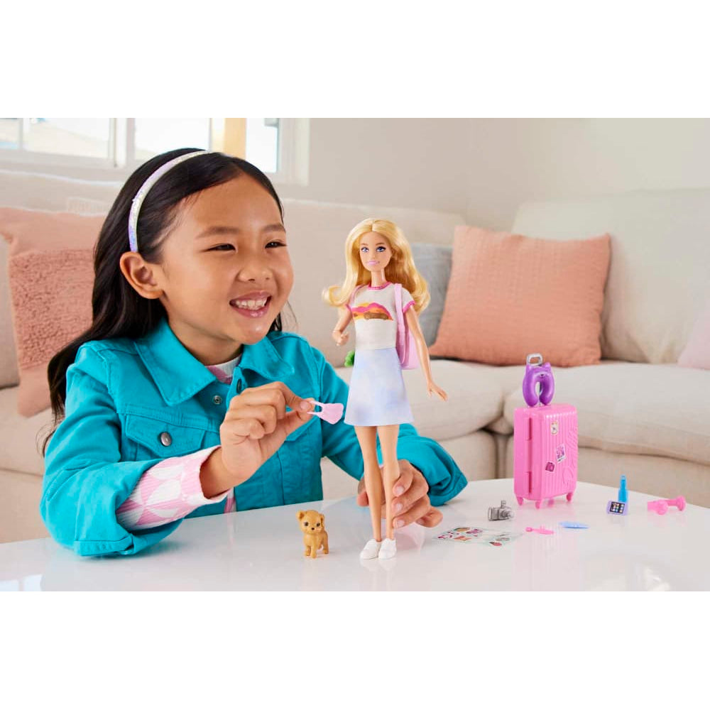 Mattel Barbie Coffret Voyage Malibu avec Chiot – 3A+