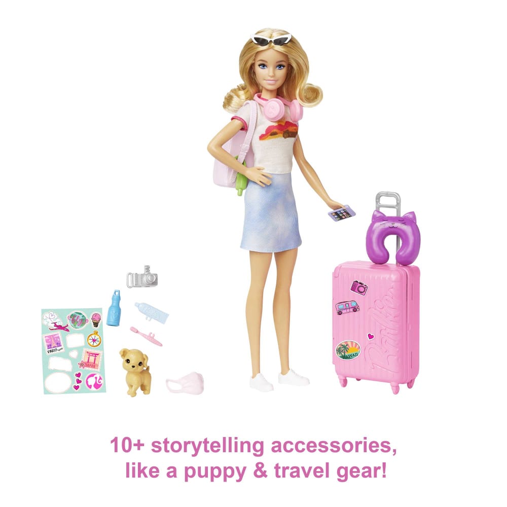Mattel Barbie Coffret Voyage Malibu avec Chiot – 3A+