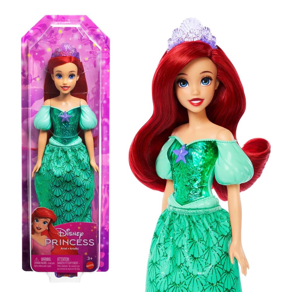 Mattel Princesse Ariel avec Robe Pailletée 29 cm – 3A+