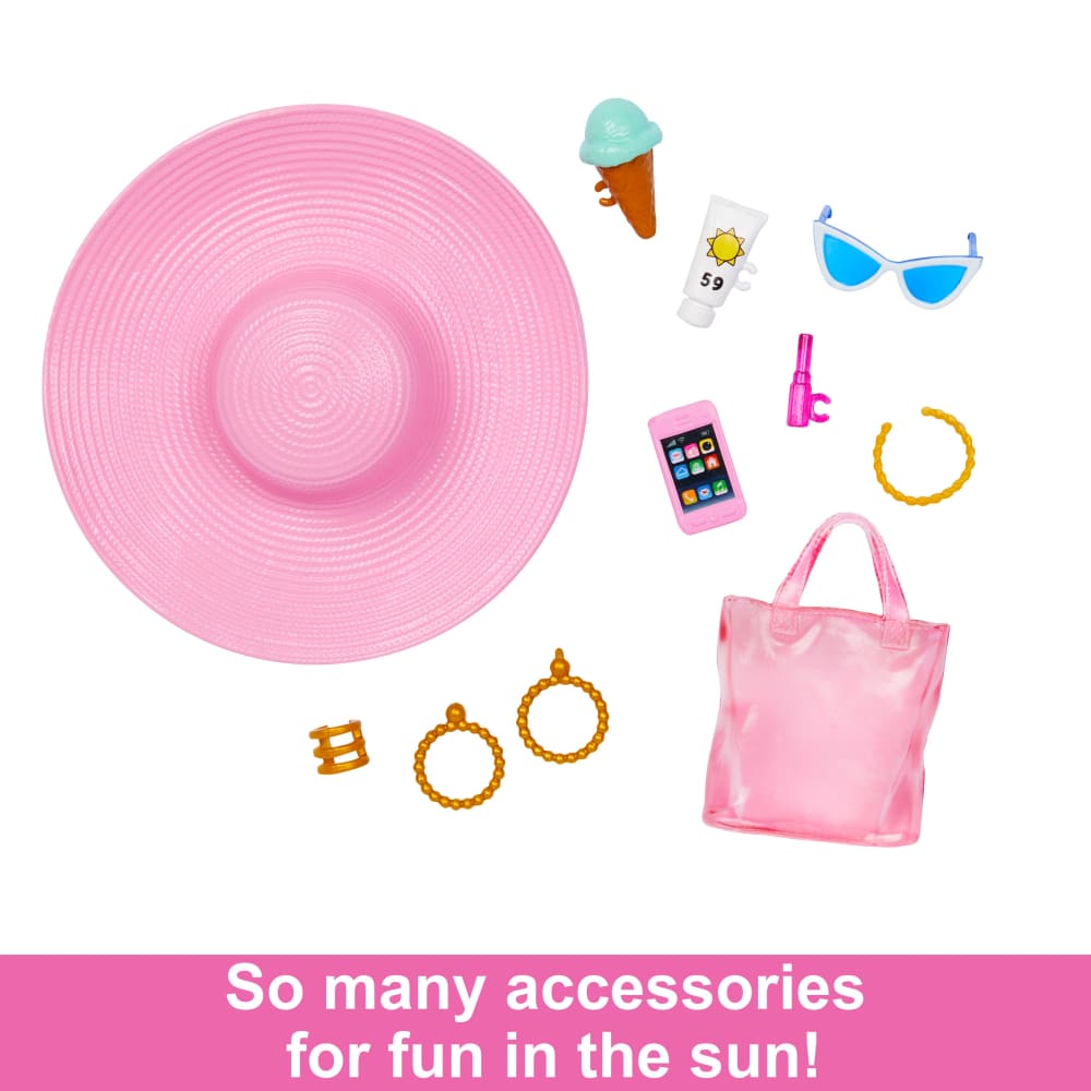 Mattel Barbie à la Plage Poupée et Accessoires – 3A+