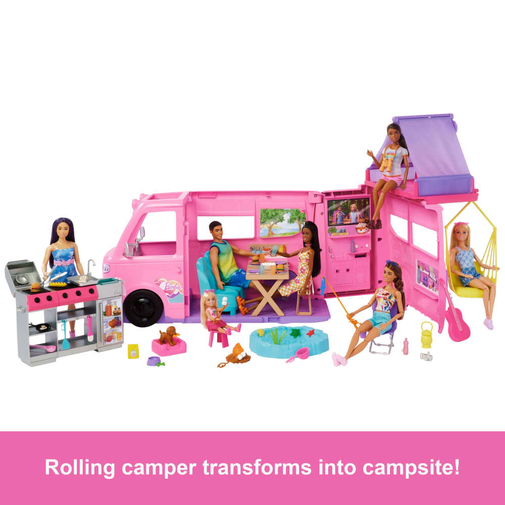 Mattel Barbie Camping-Car de Rêve 60+ Accessoires – 3A+