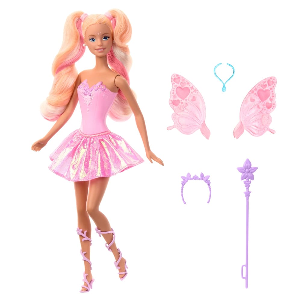 Mattel Barbie Dreamtopia Poupée Fée Ailes et Tenue à Changement de Couleur – 3A+