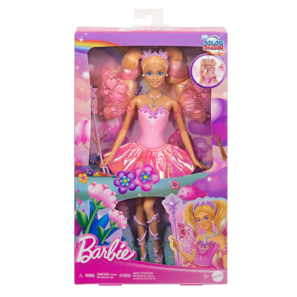 Mattel Barbie Dreamtopia Poupée Fée Ailes et Tenue à Changement de Couleur – 3A+
