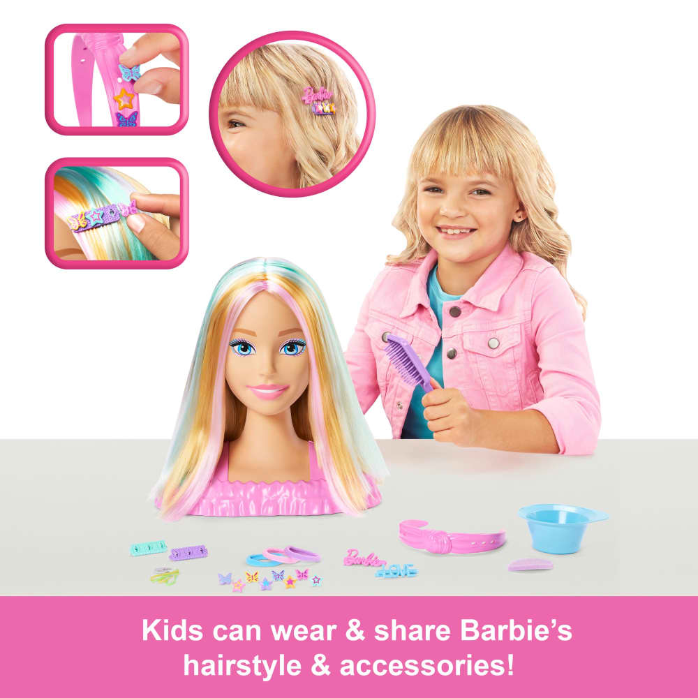 Mattel Barbie Tête à Coiffer Blonde avec Accessoires – 3A+