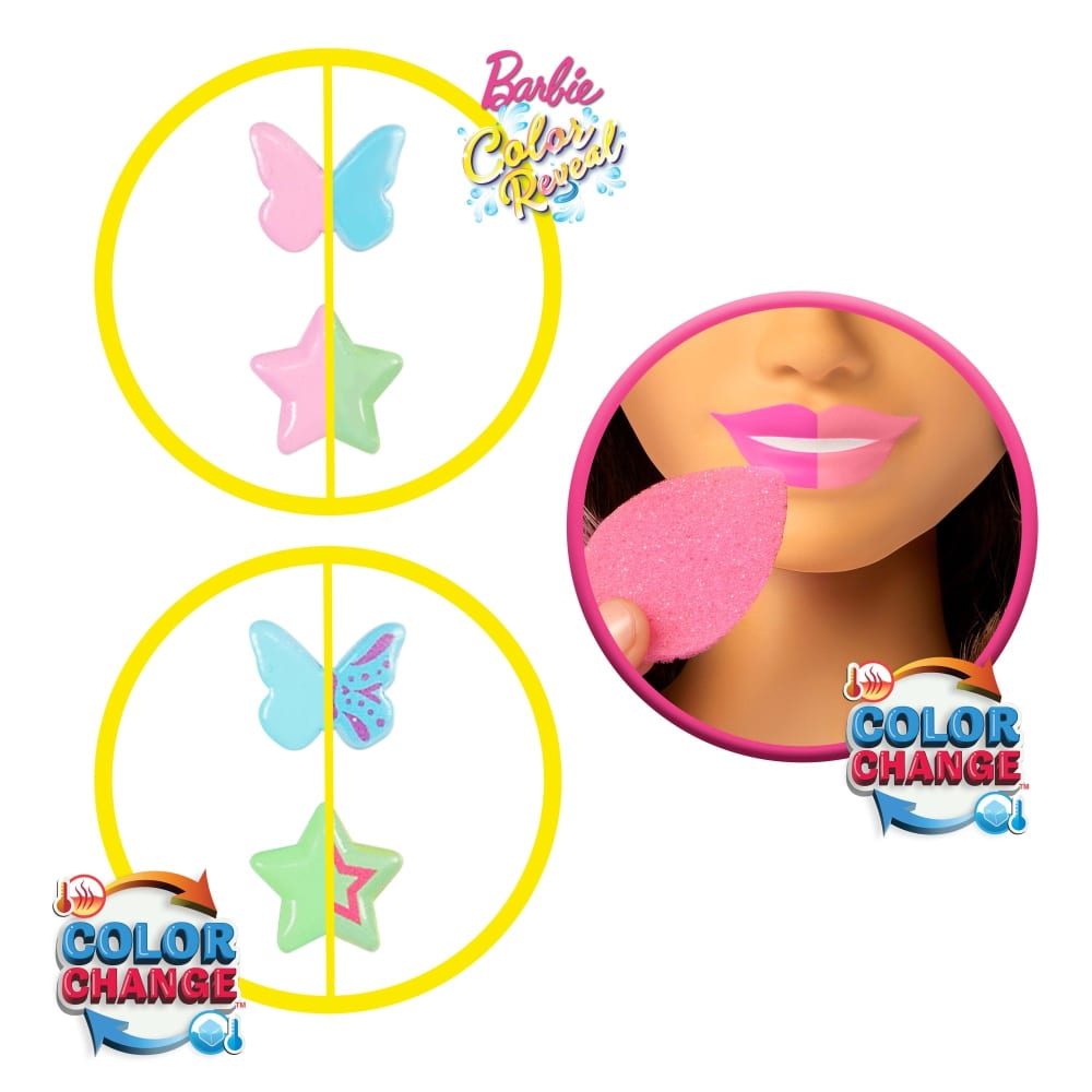 Mattel Barbie Tête à Coiffer Color Reveal Cheveux Bruns – 3A+