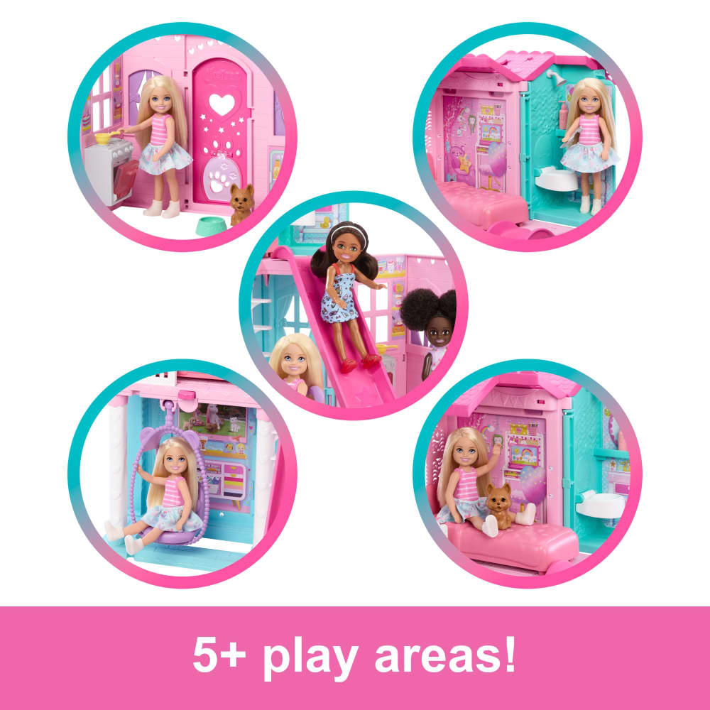 Mattel Barbie Club Chelsea Maison Transformable avec Accessoires – 3A+
