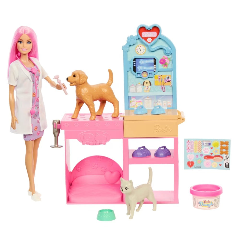 Mattel Barbie Coffret Clinique Vétérinaire Fast Cast – 4A+