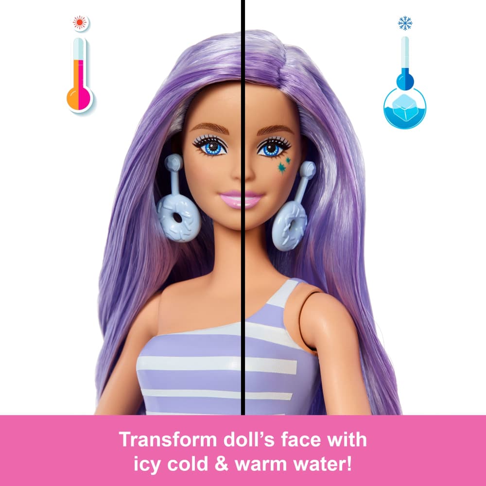 Mattel Barbie Pop Reveal Série Gourmandises Délices de Donuts Mauve – 3A+