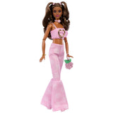 Mattel Barbie Deluxe Style Poupée Brune Tenue Rose Étoile – 3A+
