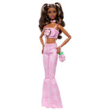 Mattel Barbie Deluxe Style Poupée Brune Tenue Rose Étoile – 3A+