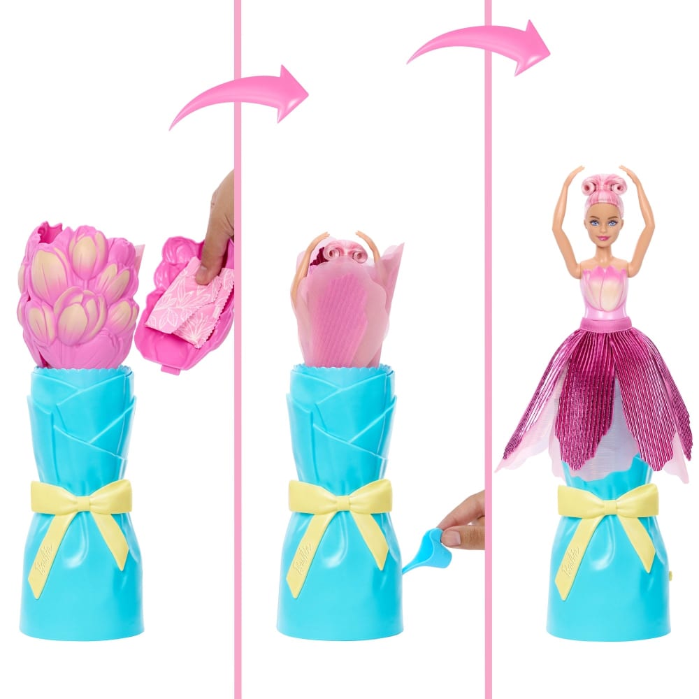 Mattel Barbie Petal Pop Poupée Parfumée Tulipe Rose – 3A+