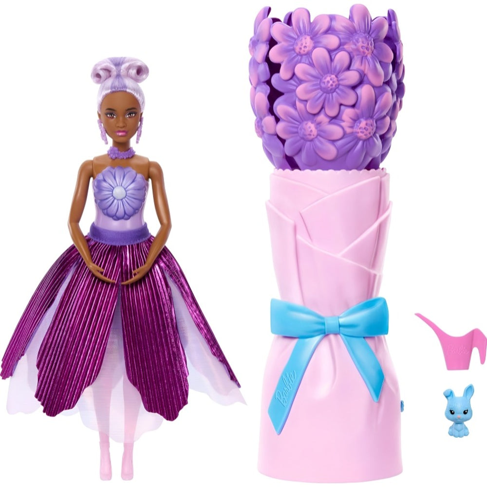 Mattel Barbie Petal Pop Poupée Parfumée Violette Robe Mauve – 3A+
