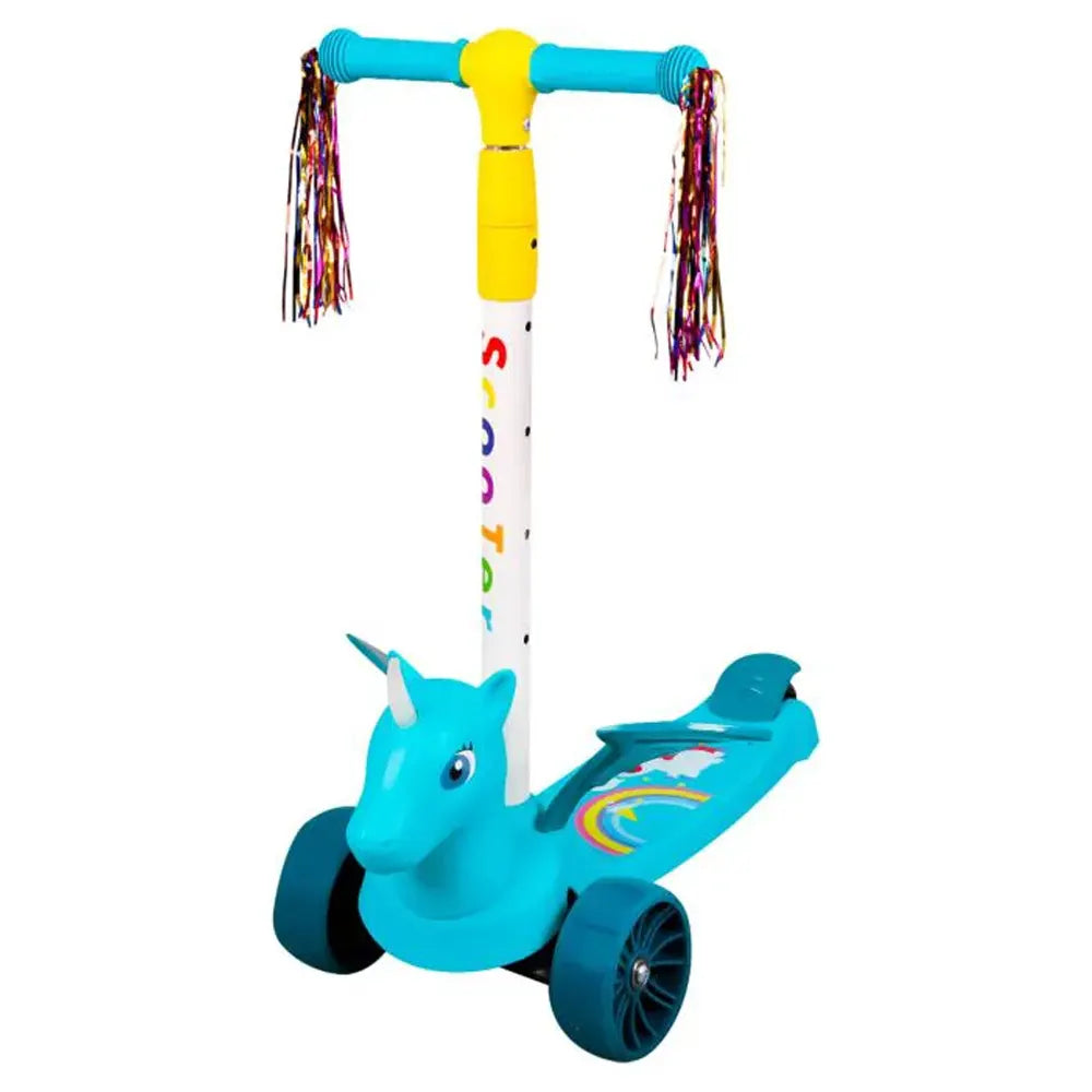 Trottinette Enfant à 3 Roues Licorne Bleu - 3A+