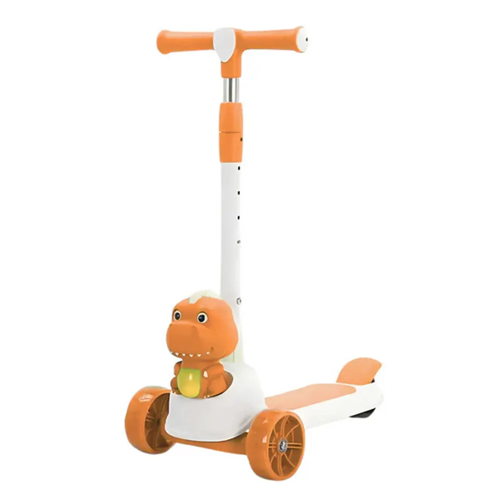 Trottinette Enfant 3 Roues Thème Dinosaure Jaune - 3A+