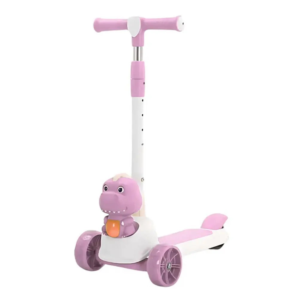 Kids' 3-Wheel Dinosaur Theme Scooter Pink - 3Y+