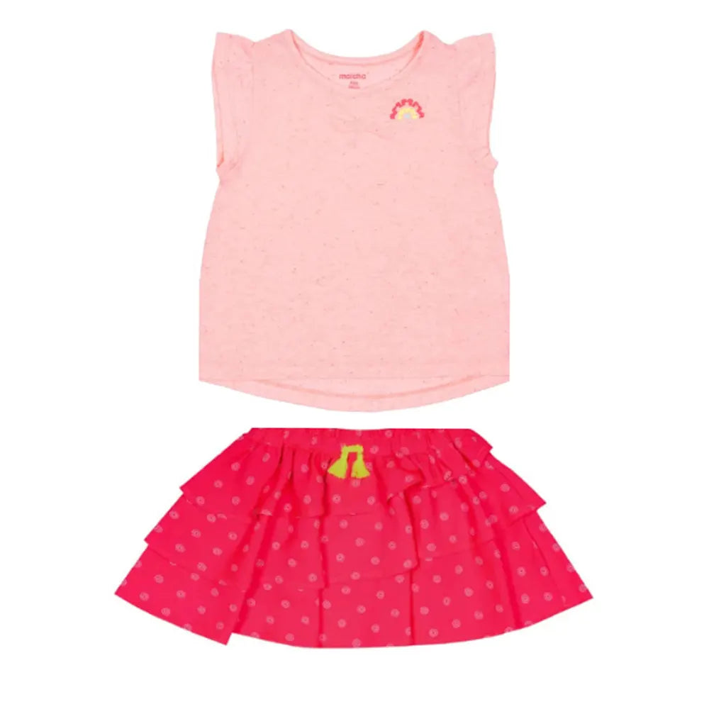 Maïcha Ensemble Flamenca T-shirt et Jupe- 2 pièces