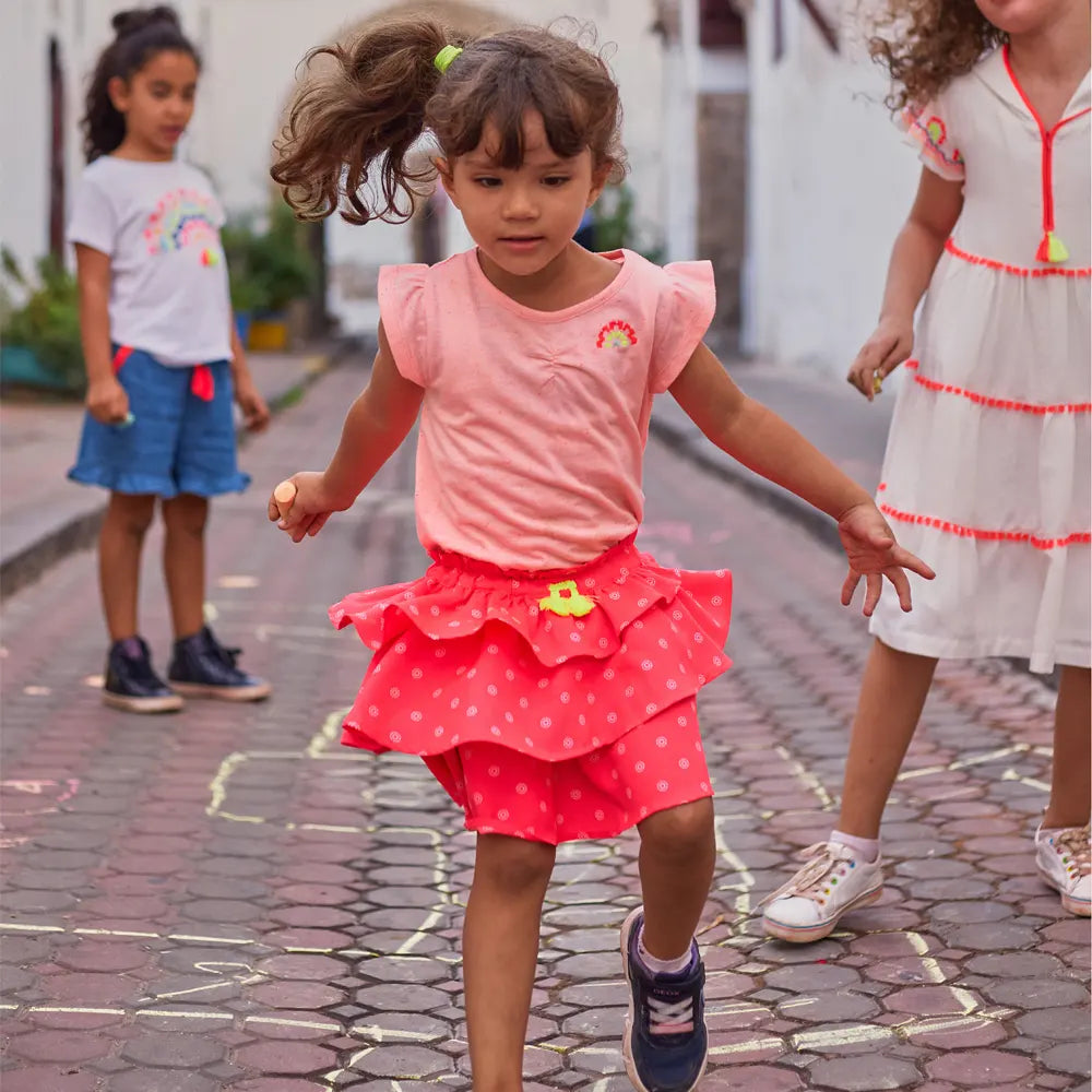 Maïcha Ensemble Flamenca T-shirt et Jupe- 2 pièces