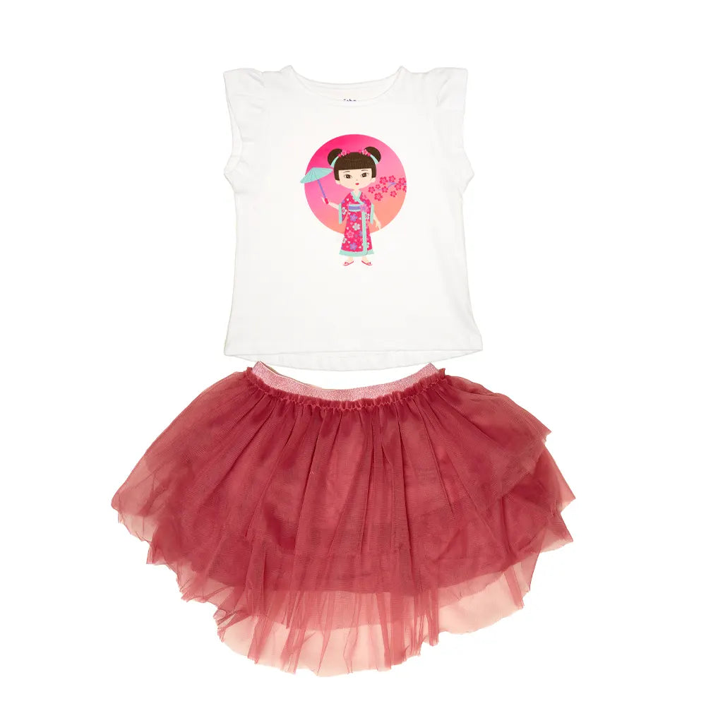 Maïcha Ensemble Hikari T-shirt et Jupe- 2 pièces