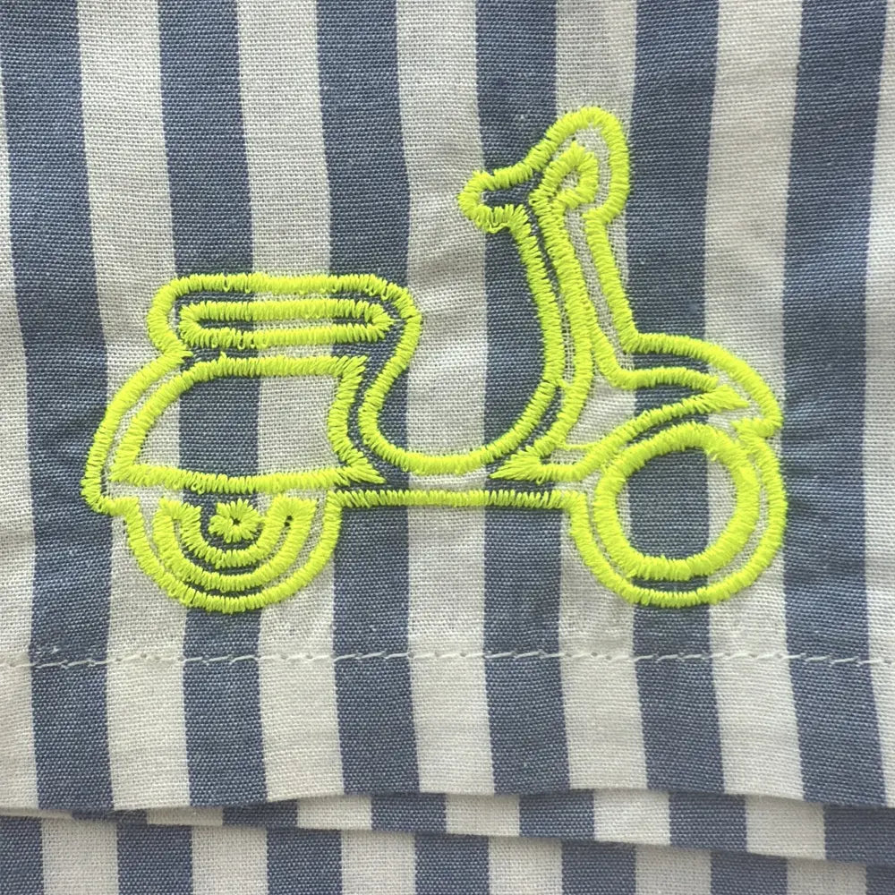 Maïcha Ensemble Unisexe Blugiallo Chemise et Short - 2 pièces