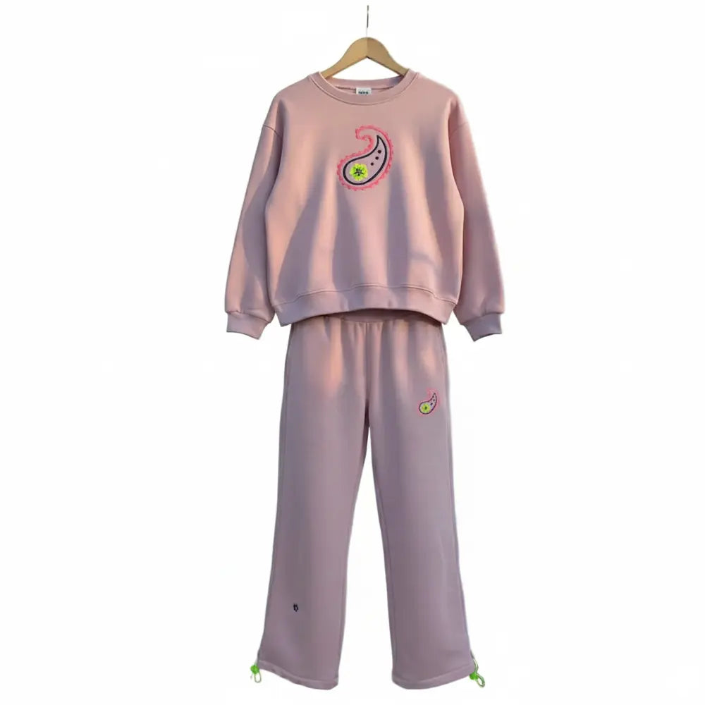 Maïcha Ensemble en Molleton Holi – Rose Poudré