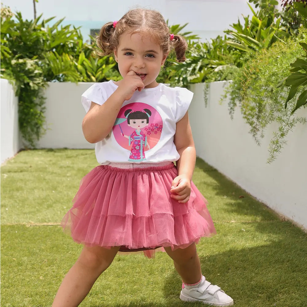 Maïcha Jupe Nara - Rose Sakura