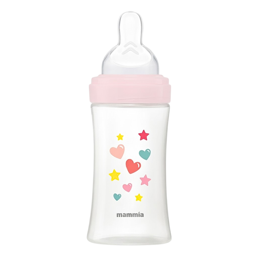 Biberon physiologique Mammia 240 ml avec tétine plate