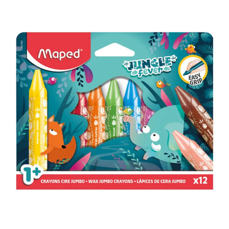 Maped 12 Crayons Cire Jumbo Jungle