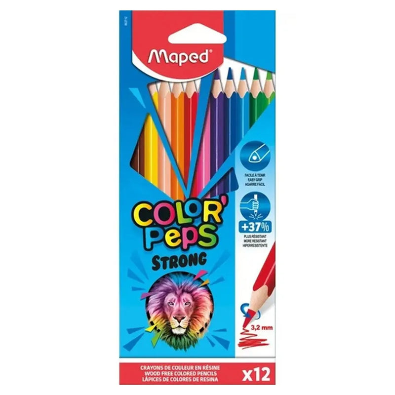 Maped Box of 12 color'peps Strong Crayons 18cm