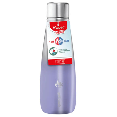 Maped Bouteille Isotherme Acier Inoxydable Mauve - 500 ml