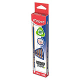 Lápices de resina de grafito Maped con punta de borrador - Caja de 12