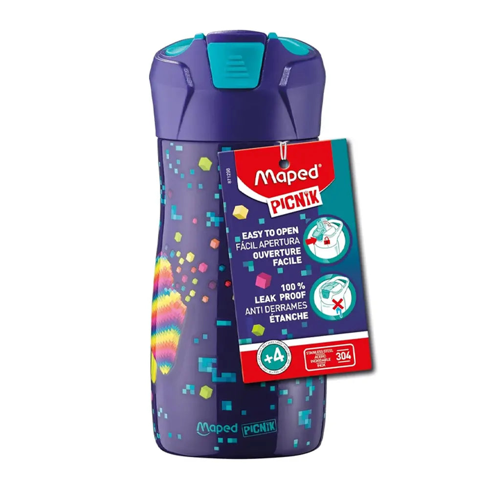 Maped Gourde Enfant Pixel Party  Inox – 430 ml