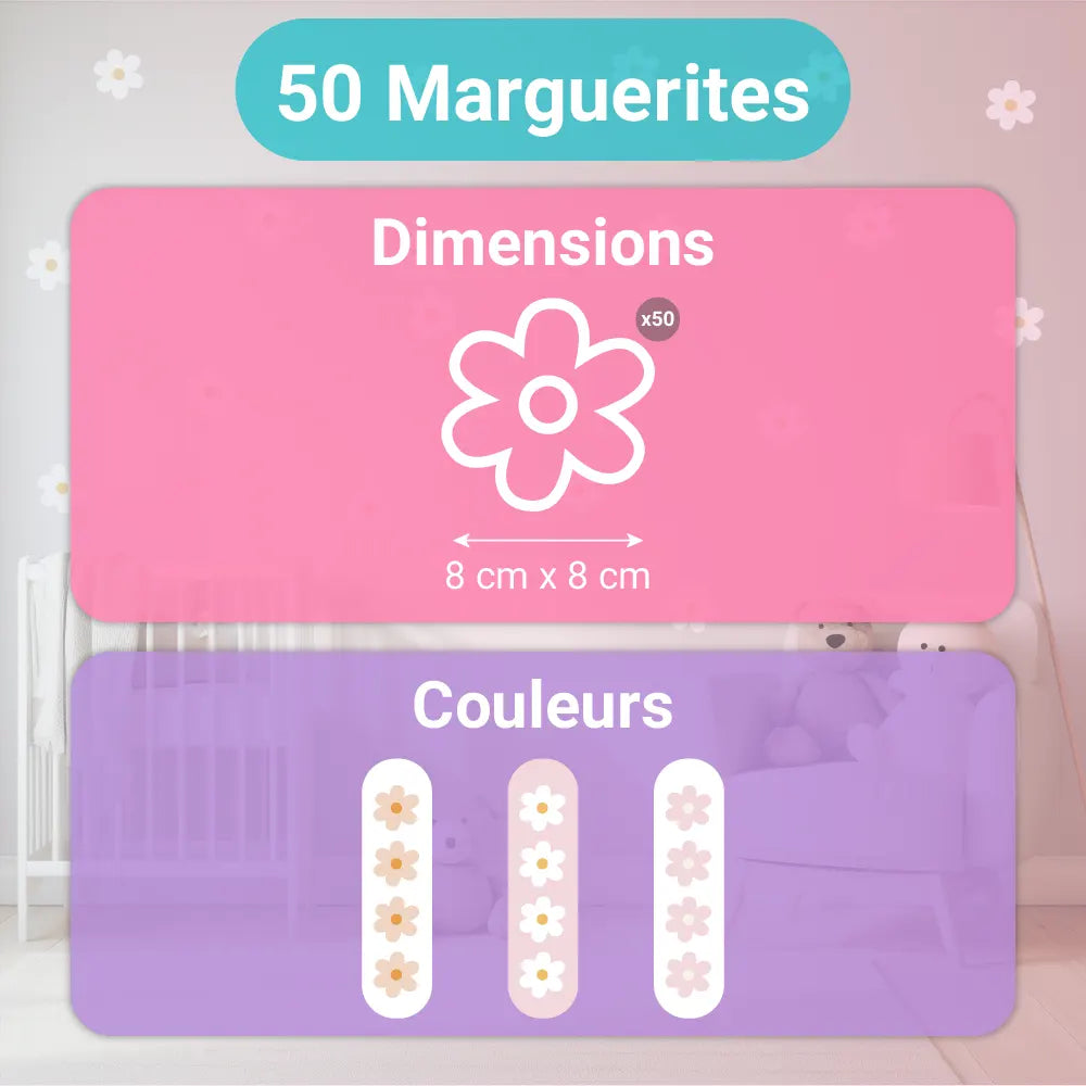 Pixelou Stickers Marguerites - Beige