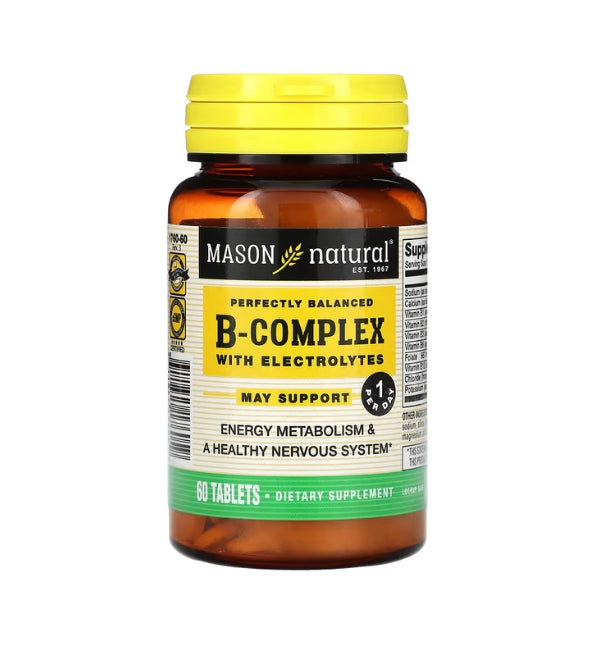 Mason Natural B-Complex Con Electrolitos 60 comprimidos
