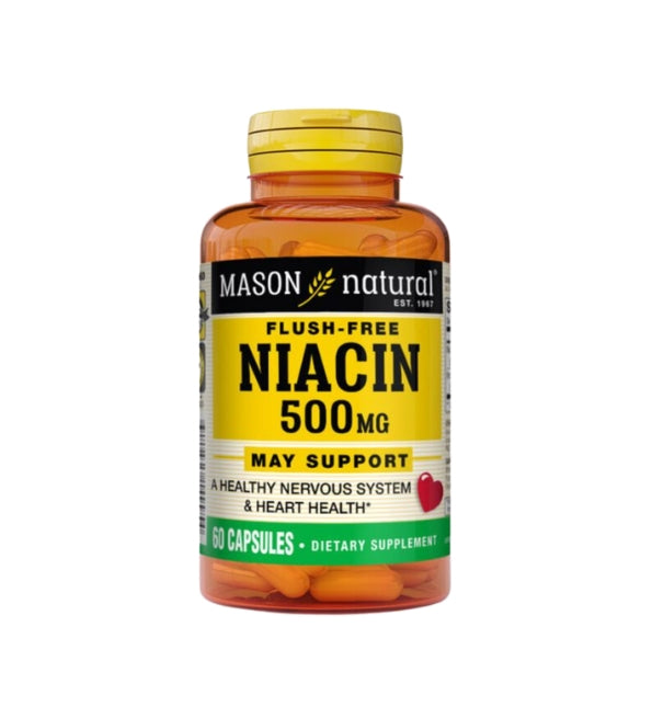 Mason Natural Flush-free Niacin 500mg 60 capsules