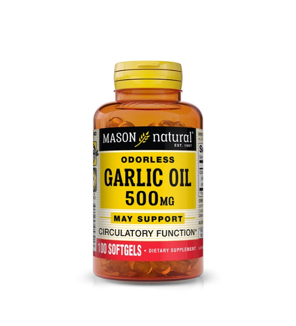Mason Natural Garlic Oil 500 mg 100 Softgels