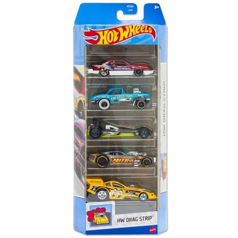 Mattel Hot Wheels 5-Car Pack – HW Drag Strip