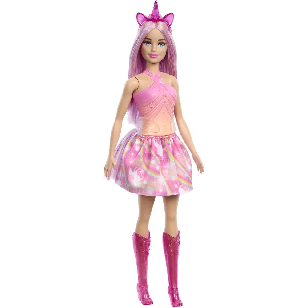 Mattel Barbie Poupée Licorne avec Cheveux Roses – 3A+
