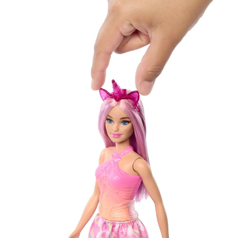 Mattel Barbie Poupée Licorne avec Cheveux Roses – 3A+