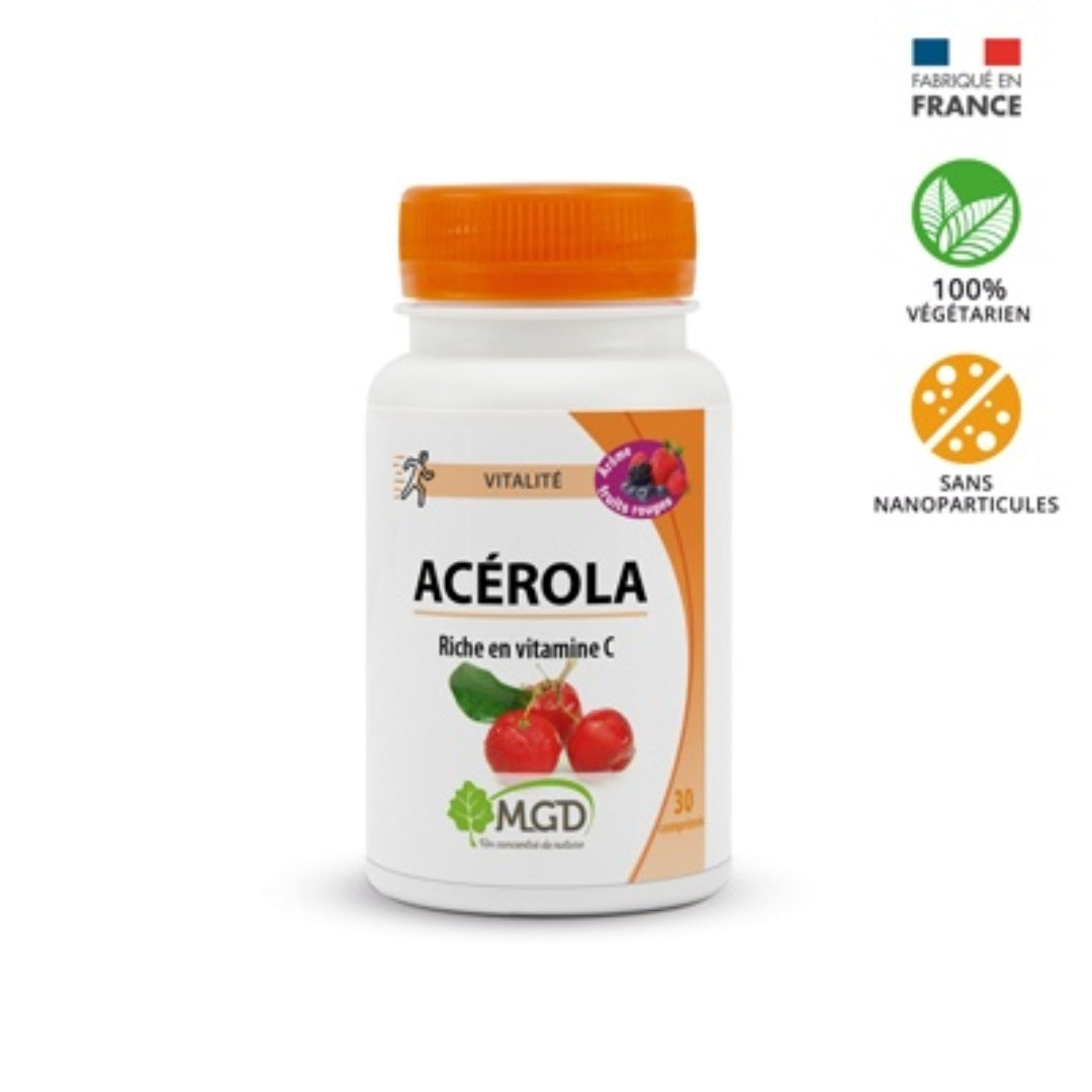 Boîte MGD Nature Acérola Fruits Rouges 30 gélules