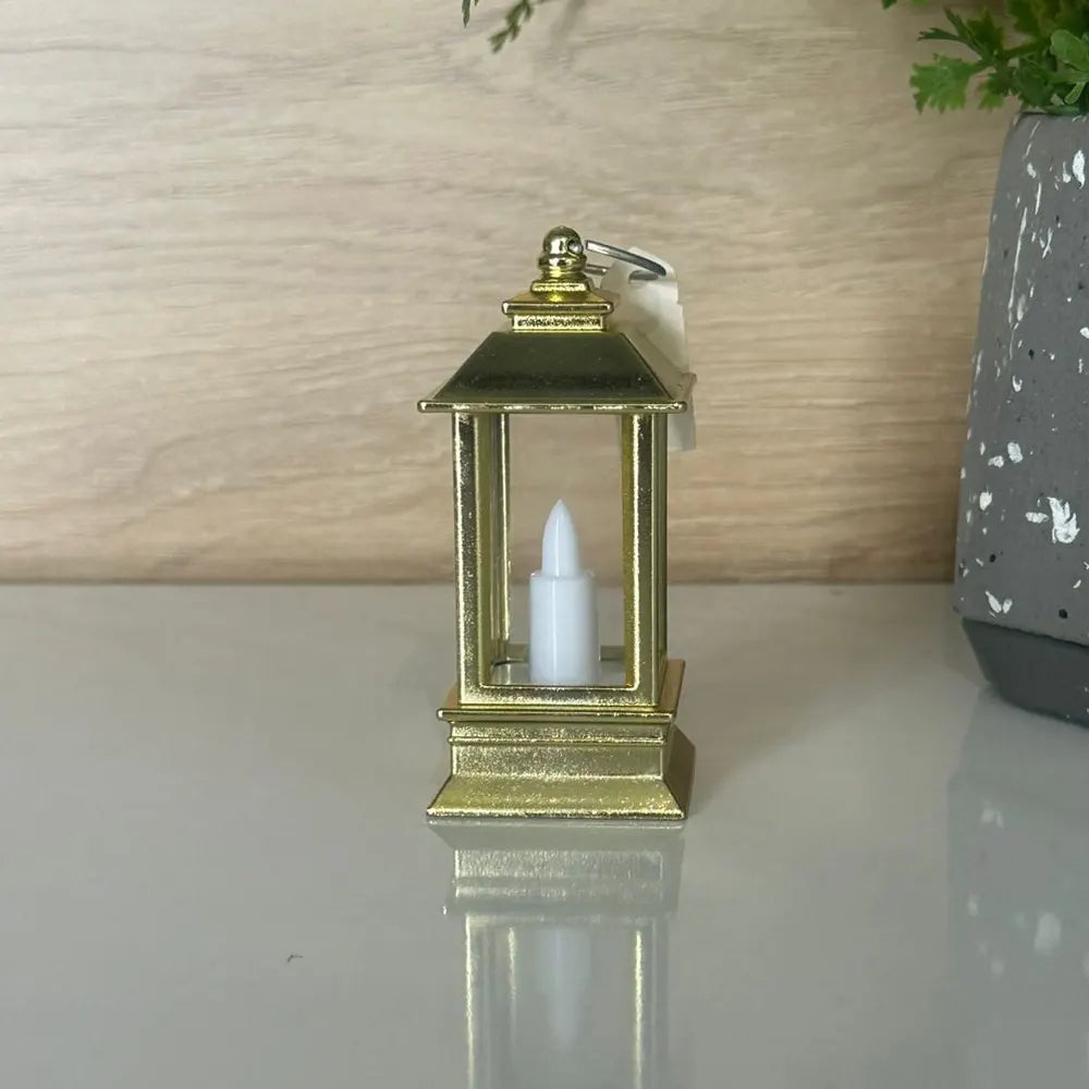 Mini Decorative LED Lantern with Flameless Candle – 9cm