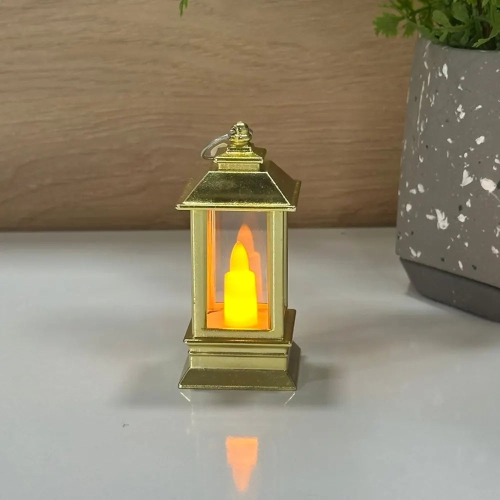 Mini Decorative LED Lantern with Flameless Candle – 9cm