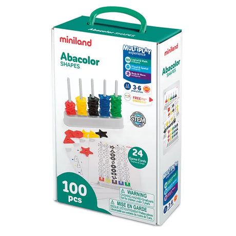 Miniland Abacolor Shapes - 100 Pieces