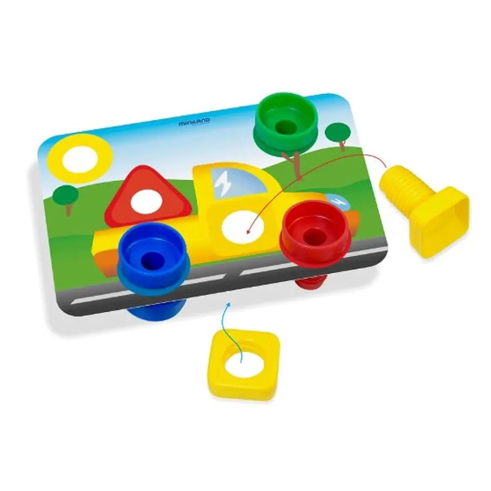 Miniland Juego de Aprendizaje Tuercas y Tornillos - 24 Piezas - 2A+